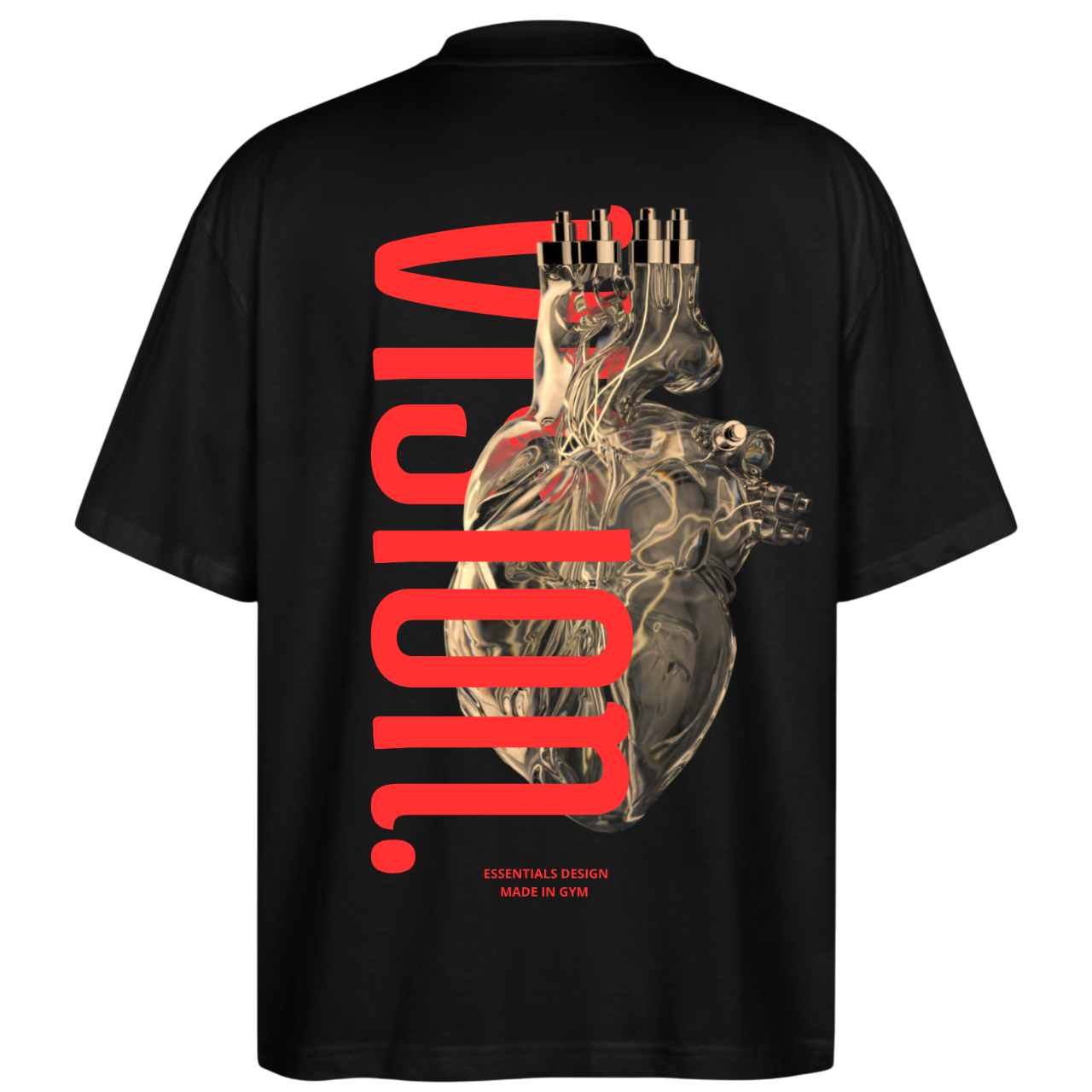 HEART V. OVERSIZE NOIR